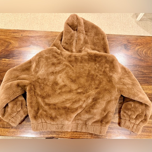 Avec Les Filles Tan Faux Fur Jacket Like New Size L - Picture 6 of 6